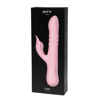 Wibrator króliczek INTY Toys Flirt różowy silikonowy USB 24 cm wodoodporny