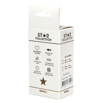 Korek analny silikonowy Star Collection S czarny z kryształem