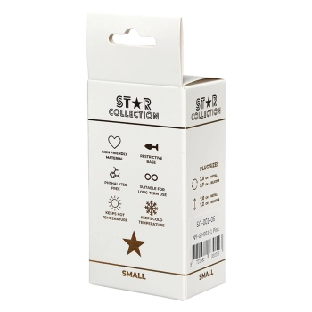 Korek analny silikonowy Star Collection S różowy z kryształem