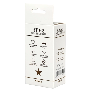 Korek analny silikonowy Star Collection S różowy kryształ 7cm