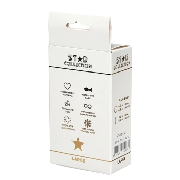 Korek analny silikonowy Star Collection czarny L fioletowy kamień 10cm