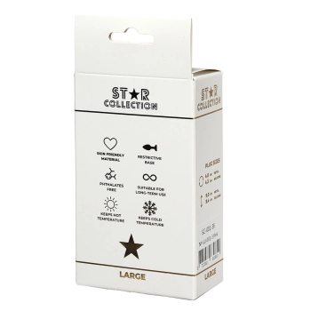 Korek analny silikonowy Star Collection różowy L z przezroczystym kamieniem