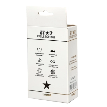 Korek analny silikonowy Star Collection różowy L 10cm z kamieniem