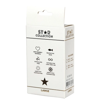Korek analny silikonowy Star Collection różowy L jasnoniebieski kamień 10cm