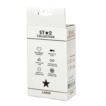 Korek analny silikonowy Star Collection różowy L fioletowy kamień 10cm