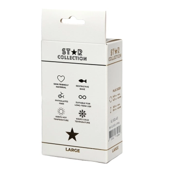 Korek analny silikonowy Star Collection różowy L 10cm z kamieniem