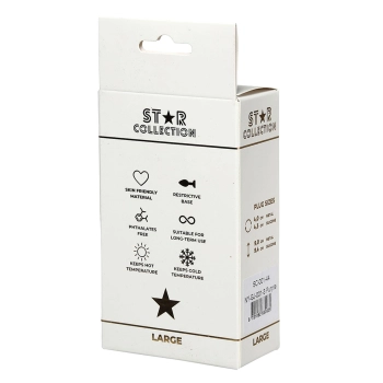 Korek analny silikonowy Star Collection fioletowy z kamieniem L 10 cm