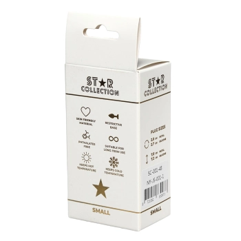 Srebrny metalowy korek analny Star Collection S jasnoniebieski kamień 7cm