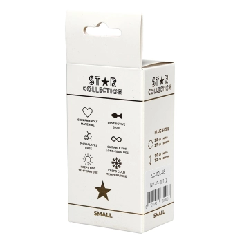 Srebrny metalowy korek analny Star Collection S fioletowy kamień 7 cm