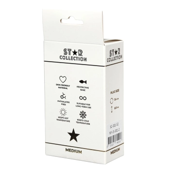 Korek analny metalowy Star Collection M z różowym kamieniem