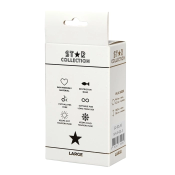 Srebrny metalowy korek analny L z kryształem - Star Collection