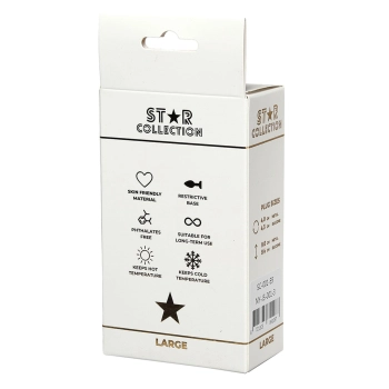 Korek analny srebrny metalowy L Star Collection fioletowy kamień 10cm
