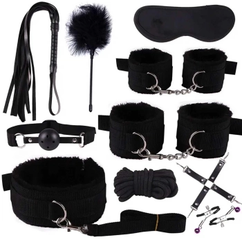 Zestaw BDSM 10 elementów Fetish B Series czarny