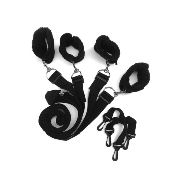 Zestaw krępowania do łóżka Fetish B Series czarny
