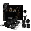 Zestaw pasów do łóżka BDSM Fetish B Series z kajdankami i piórkiem
