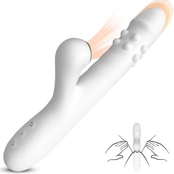 Wibrator silikonowy 3 rotacje 7 lizania B Series Fox 24 cm