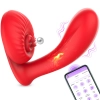 Wibrator silikonowy z lizaniem podgrzewany 10 trybów app B Series Fox