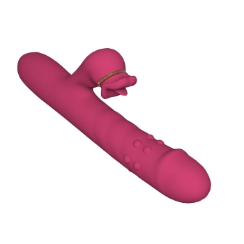 Silicone Vibrator - 7 rotating functions and 7 licking functions