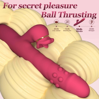 Silicone Vibrator - 7 rotating functions and 7 licking functions
