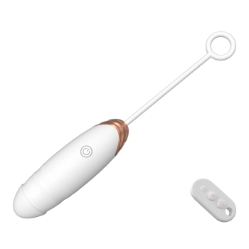 Jajko wibrujące z podgrzewaniem i pchnięciami B Series Fox biały 21 cm USB