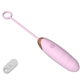 Vibrating Silicone Love EGG USB 7 vibration and thrust functions / Remote control Pink