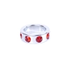 Pierścień-Metal Cock Ring with Red Diamonds Small