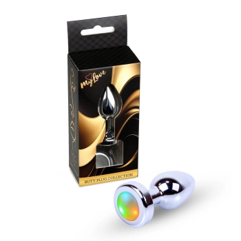 Biżuteria analna stalowa LED disco MyLove Toys 7 cm