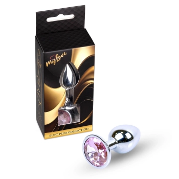 Srebrny korek analny Rose MyLove Toys 7 cm