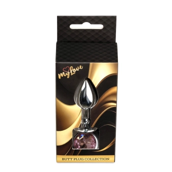 Srebrny korek analny Rose MyLove Toys 7 cm
