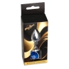 Biżuteria analna stalowa MyLove Toys ciemnieniebieska z diamentem 7 cm