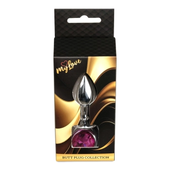 Biżuteria analna srebrna MyLove Toys różowa 7 cm