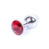 Biżuteria analna srebrna MyLove Toys czerwony diamencik 7 cm