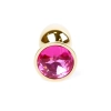 Stalowy korek analny z diamentem MyLove Toys różowy 7 cm
