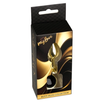 Biżuteria analna stalowa MyLove Toys czarny diament 7 cm