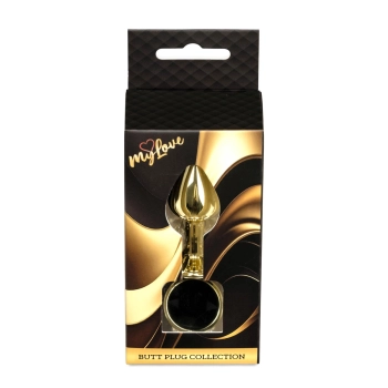 Biżuteria analna stalowa MyLove Toys czarny diament 7 cm