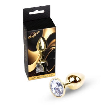 Biżuteria analna złota z diamencikiem MyLove Toys 7 cm