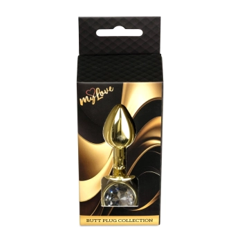 Biżuteria analna złota z diamencikiem MyLove Toys 7 cm