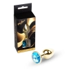 MyLove Toys - Złoty Plug Jewellery - Jasnoniebieski
