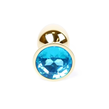 MyLove Toys - Złoty Plug Jewellery - Jasnoniebieski