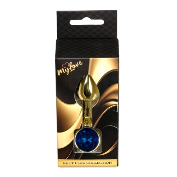 Biżuteria analna ze stali MyLove Toys granatowa 7 cm