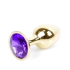 Biżuteria analna ze stali MyLove Toys fioletowa diament 7 cm