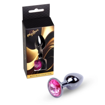 Biżuteria analna MyLove Toys ciemnosrebrna różowa