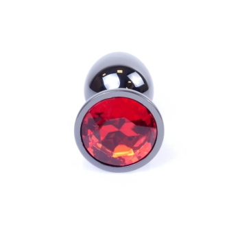 Biżuteria analna stalowa MyLove Toys srebrna czerwona 7 cm