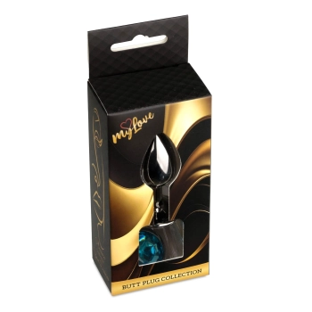 Biżuteria analna stalowa MyLove Toys jasnoniebieska 7 cm