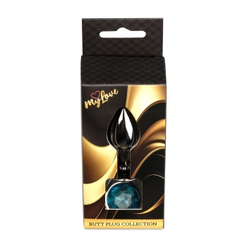 Biżuteria analna stalowa MyLove Toys jasnoniebieska 7 cm