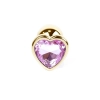 Korek analny złoty serce z diamentem MyLove Toys 7 cm