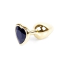 Biżuteria analna Gold Heart MyLove Toys czarna 7 cm
