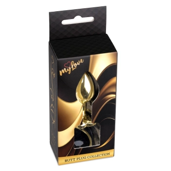 Biżuteria analna Gold Heart MyLove Toys czarna 7 cm