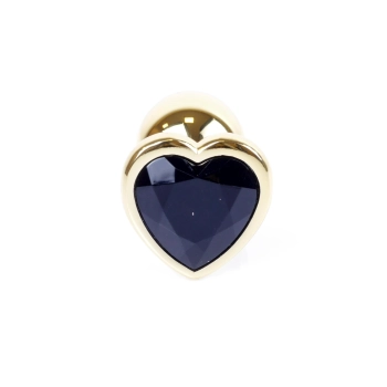 Biżuteria analna Gold Heart MyLove Toys czarna 7 cm