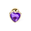 MyLove Toys - Jewellery Gold  Heart PLUG- Purple